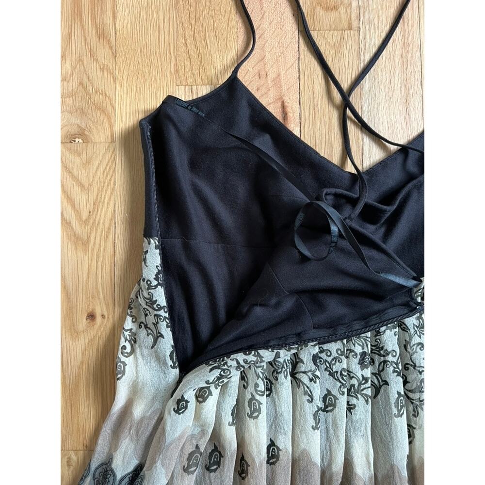 Laundry Regency Boho Print Silk Empire Waist Babydoll Dress Whimsigoth size 12 - Picture 9 of 9